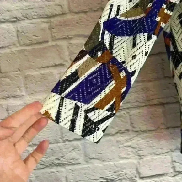 Alfred Dunner women’s cardigan open front geometric print 3/4 sleeves size S - Picture 5 of 6